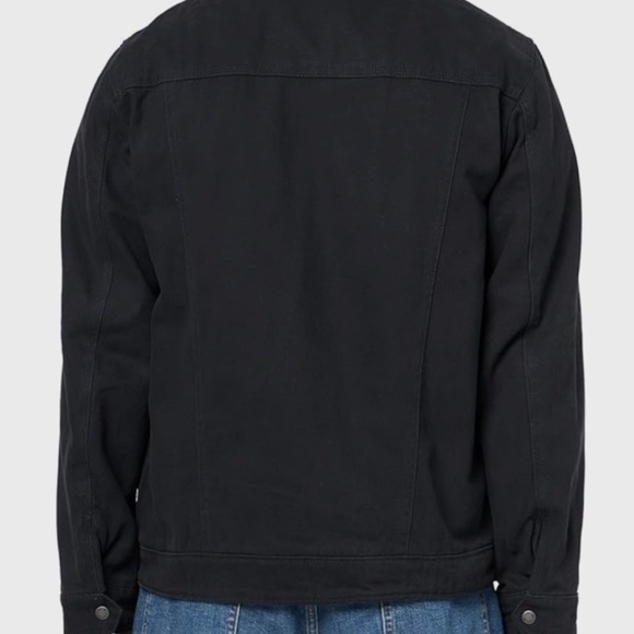 Levi's Black Jacket with Tan Collar - Picture 4 of 4